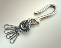 Nickle Fishhook Keychain