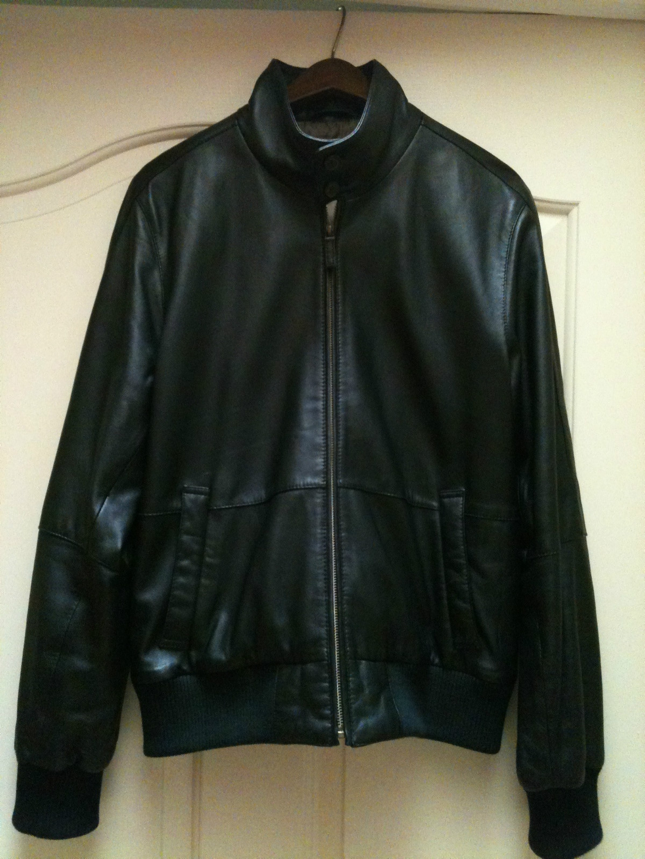 Marc Jacobs & Faconnable Leather Bomber/Puffer Jacket