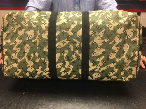 louis vuitton x takashi murakami monogramouflage duffle bag