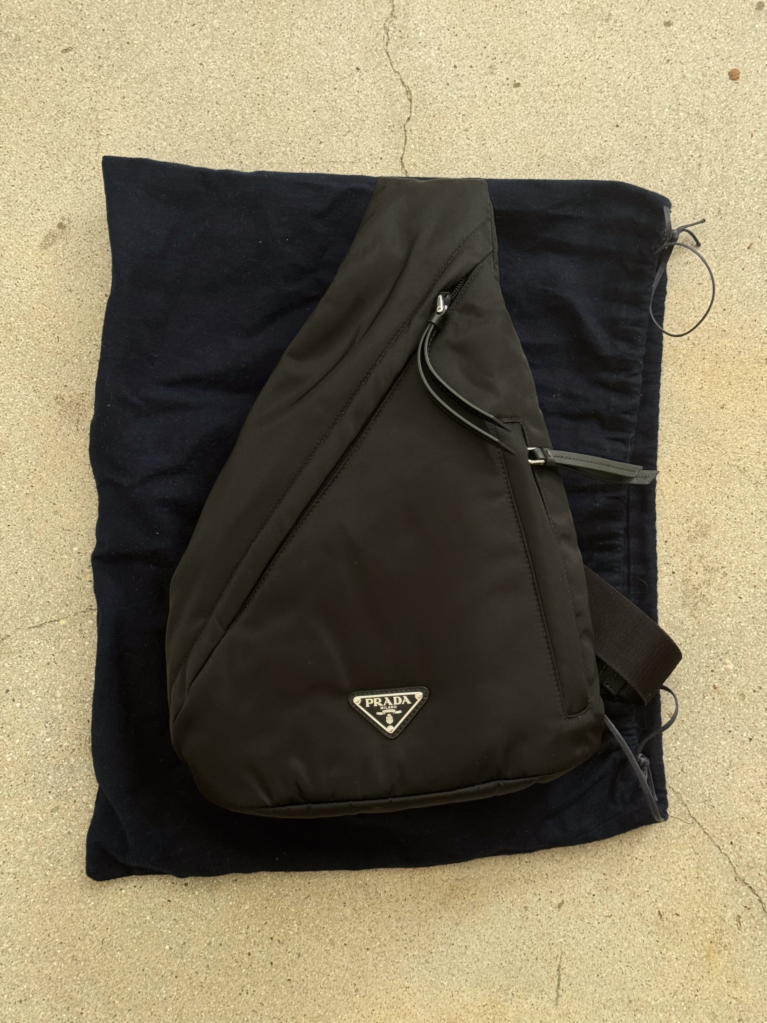 Prada Re-Nylon and Leather Crossbody Bag Backpack